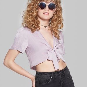 Wild Fable Light Purple Tie Shirt